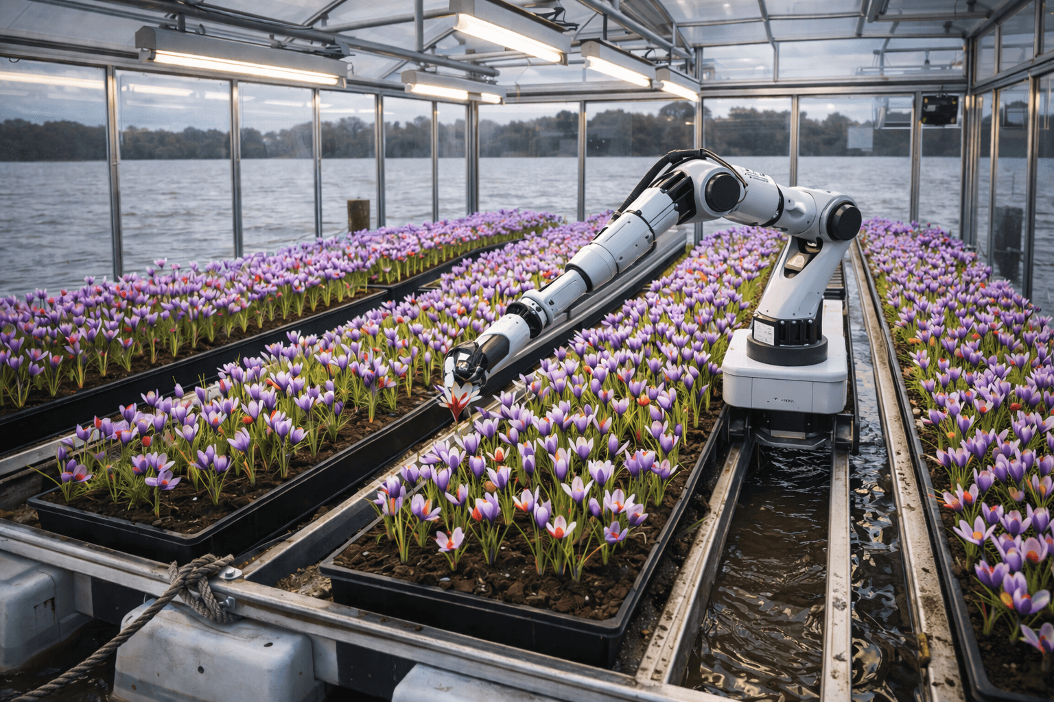 Saffron Crocus Flowers