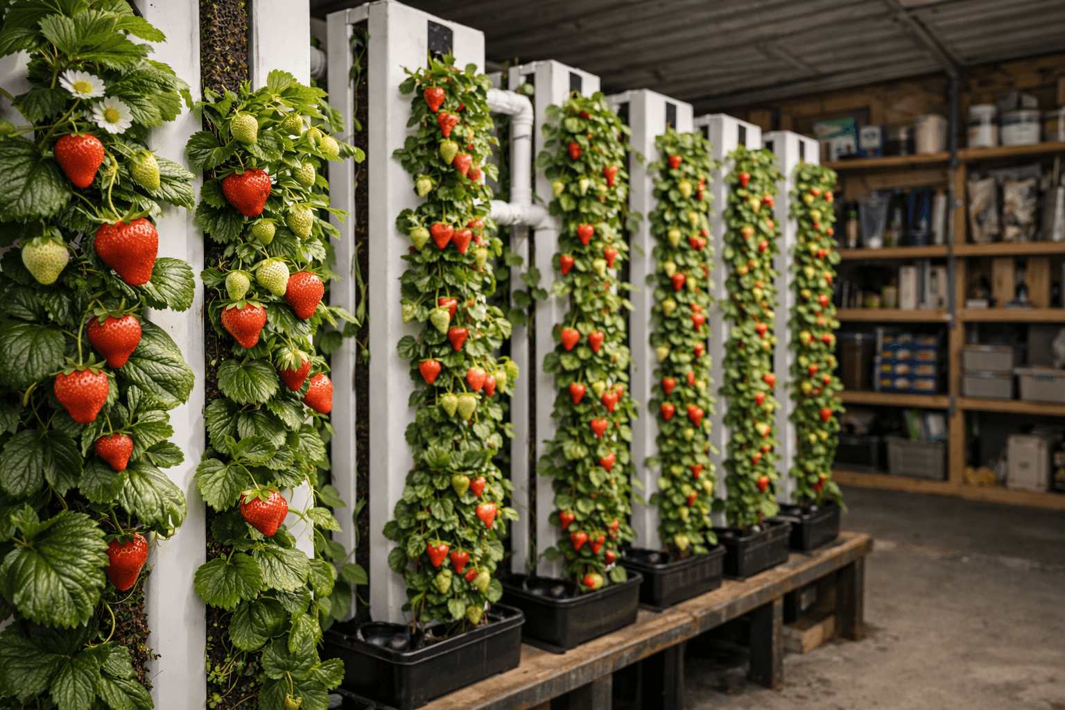 ZipGrow Tower System installed on a wall